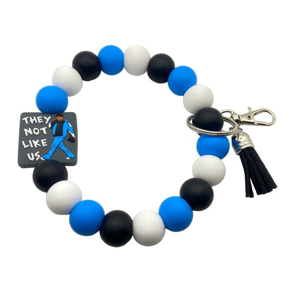 They Not Like Us" Beaded Wristlet - Picture 2 of 3